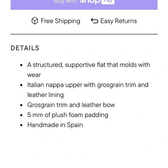 Margaux Women's Cream Ballet Flats - 7 Narrow - Picture 9 of 9